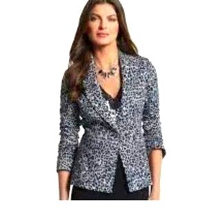 White House Black Market Blue and Black Blazer